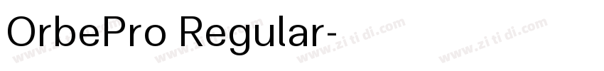 OrbePro Regular字体转换